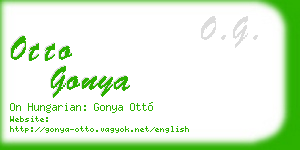 otto gonya business card